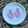 Pink Monstera Leaves