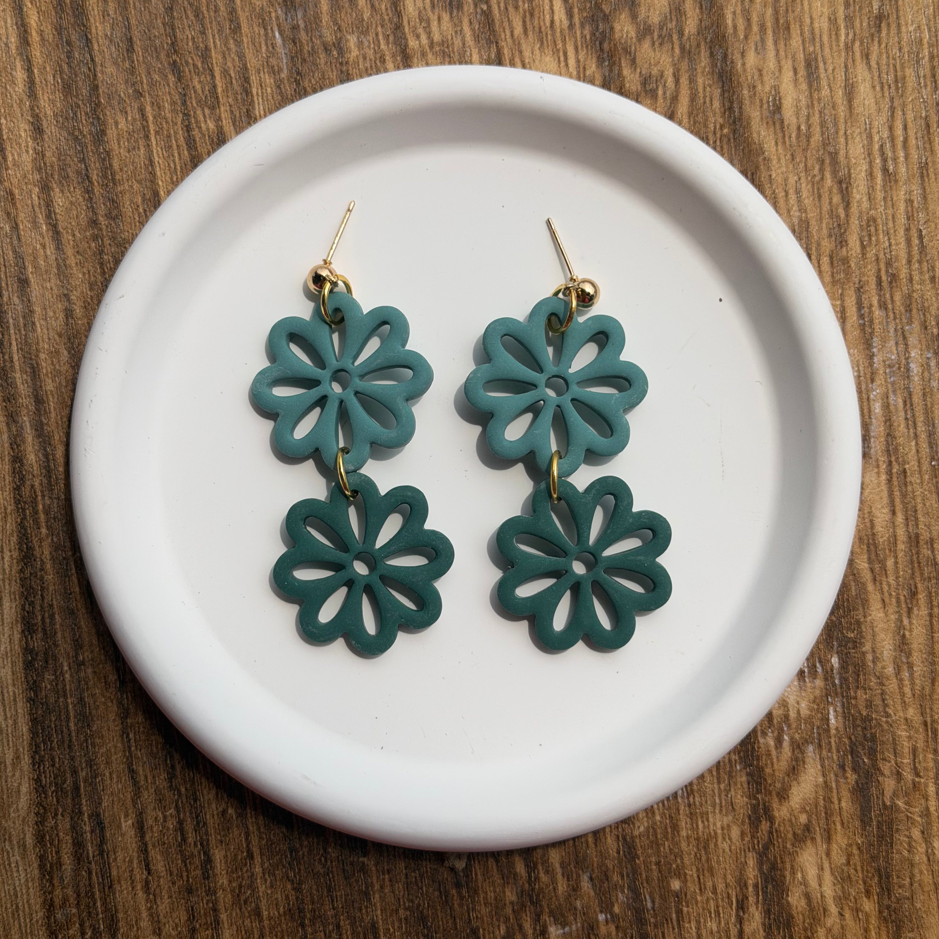 Teal Flowers